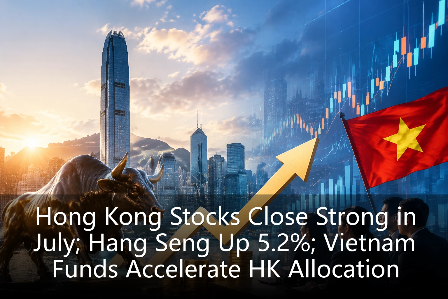 Hong Kong Stocks Close Strong in July; Hang Seng Up 5.2%; Vietnam Funds Accelerate HK Allocation