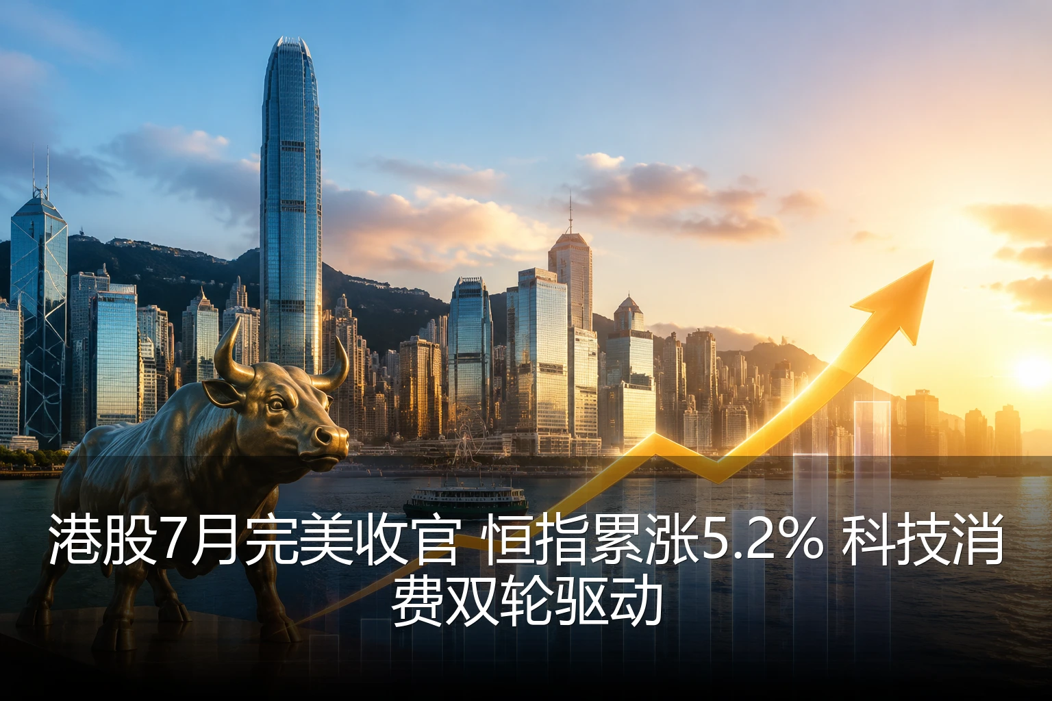 港股7月完美收官 恒指累涨5.2% 科技消费双轮驱动