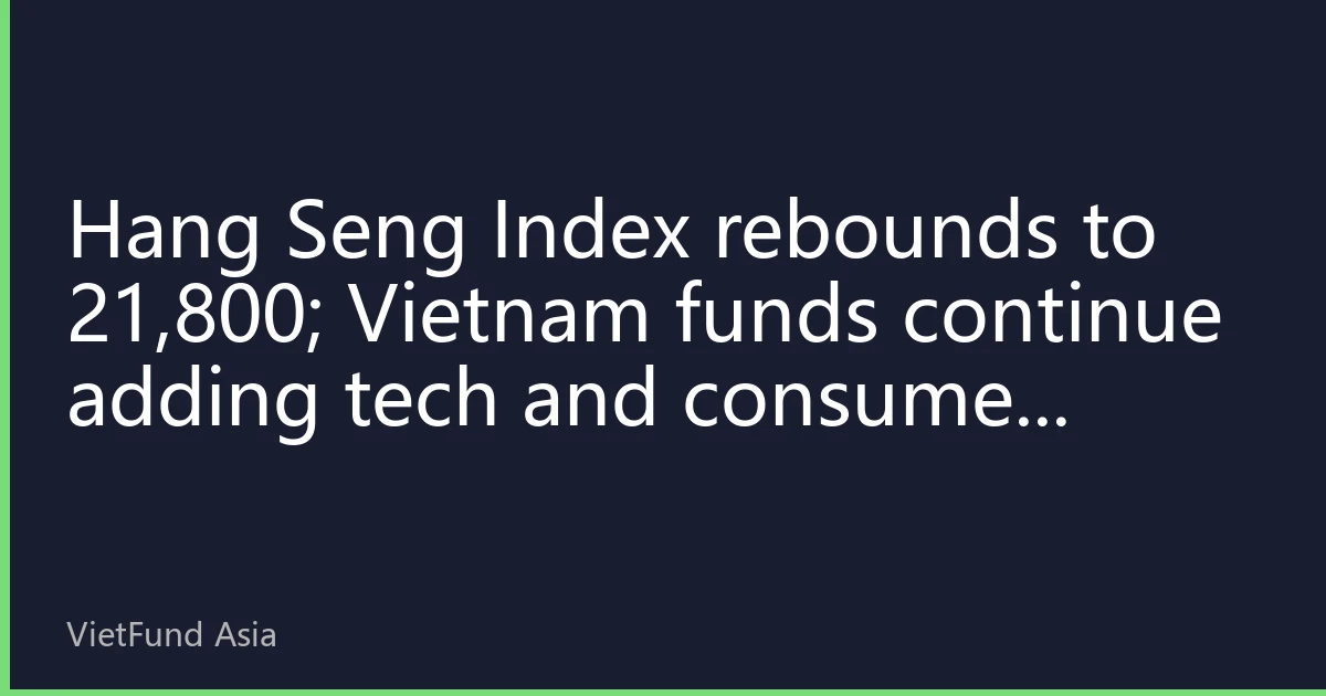 Hang Seng Index rebounds to 21,800; Vietnam funds continue adding tech and consumer leaders