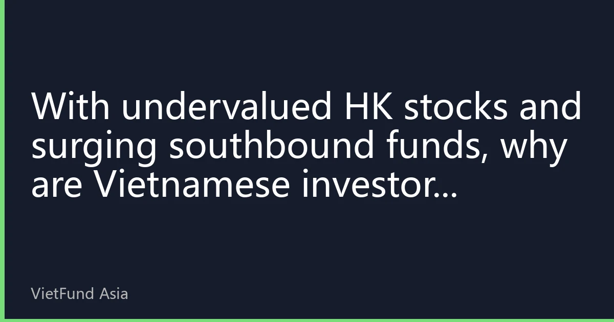 With undervalued HK stocks and surging southbound funds, why are Vietnamese investors accelerating their deployment in the Hong Kong market?