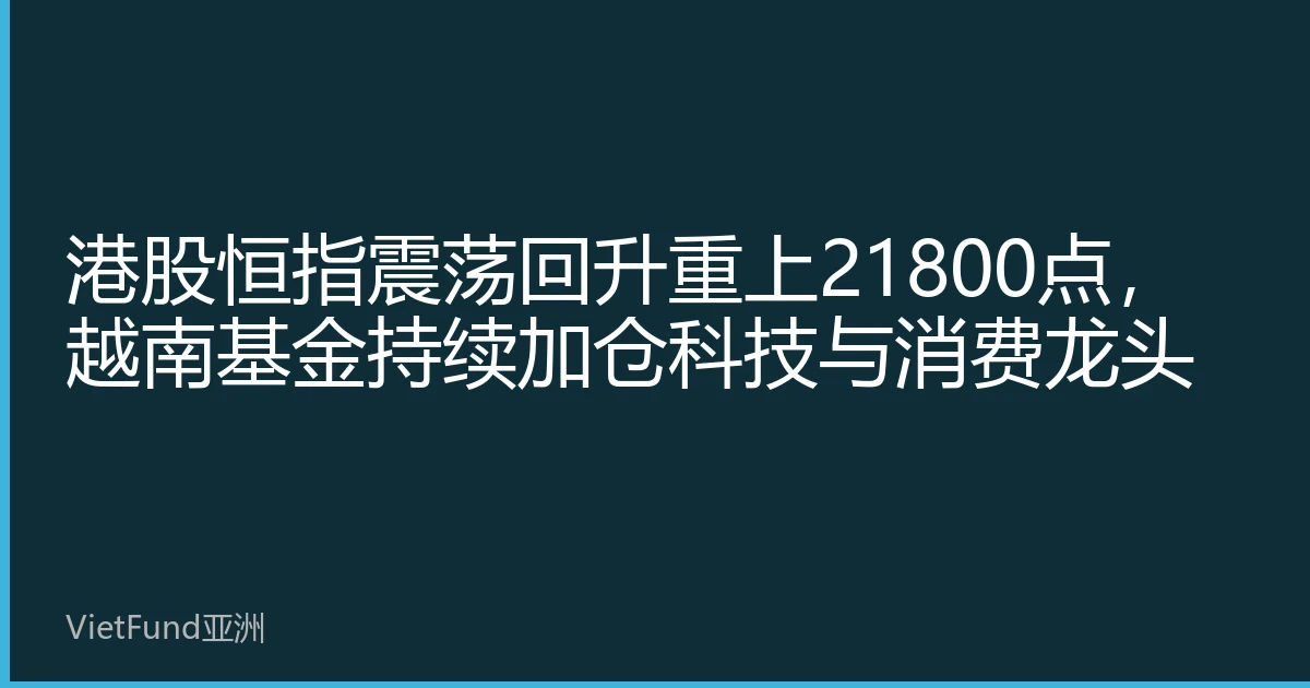 港股恒指震荡回升重上21800点，越南基金持续加仓科技与消费龙头