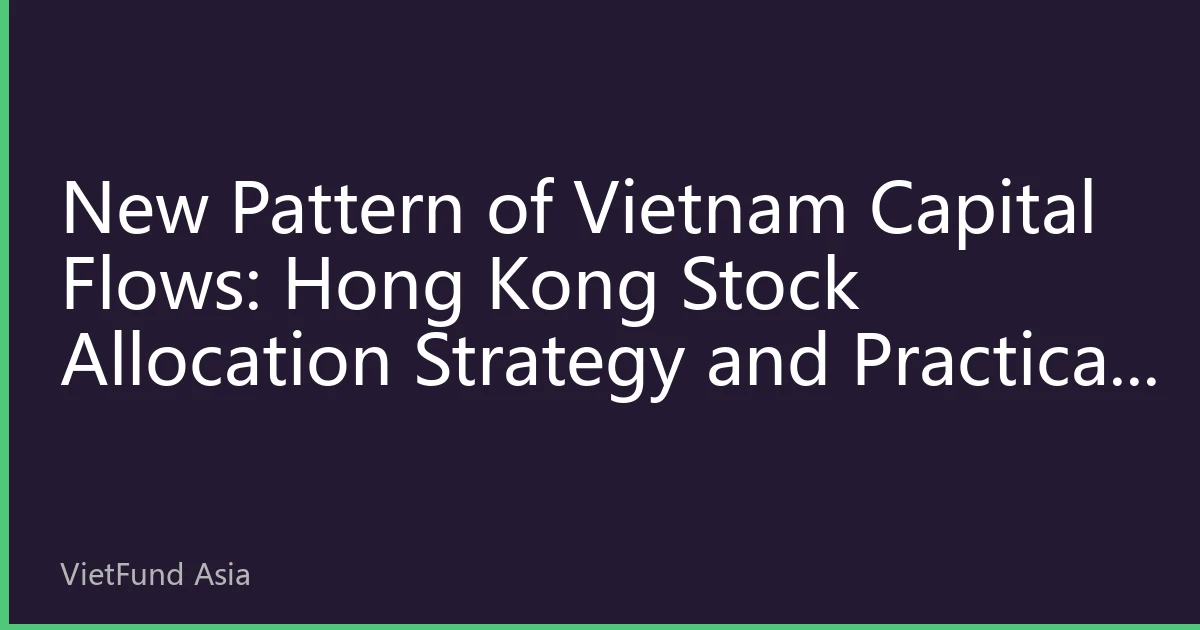 New Pattern of Vietnam Capital Flows: Hong Kong Stock Allocation Strategy and Practical Guide for August 2026
